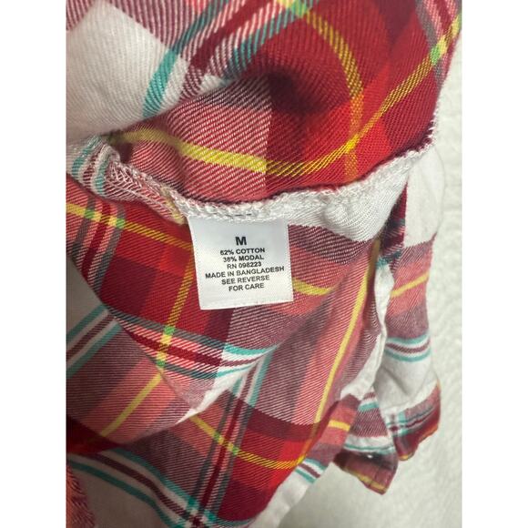 Magellan Outdoors classic Fit M womens button down red yellow white plaid - Picture 2 of 6